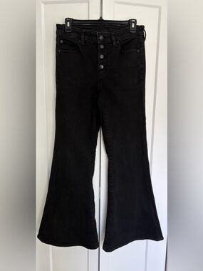American Eagle Festival Flare Jeans Black High-Rise Size 8